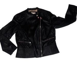 H&M‎ Black Motorcycle Faux Jacket
